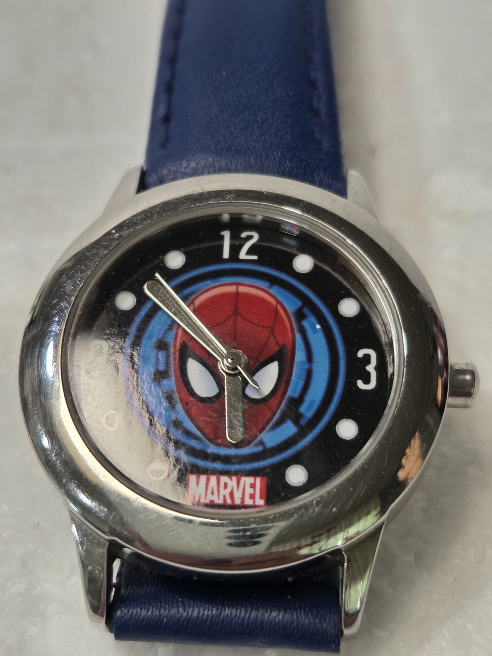 Marvel Spider-Man Watch - Red and Blue Dial with Blue Strap